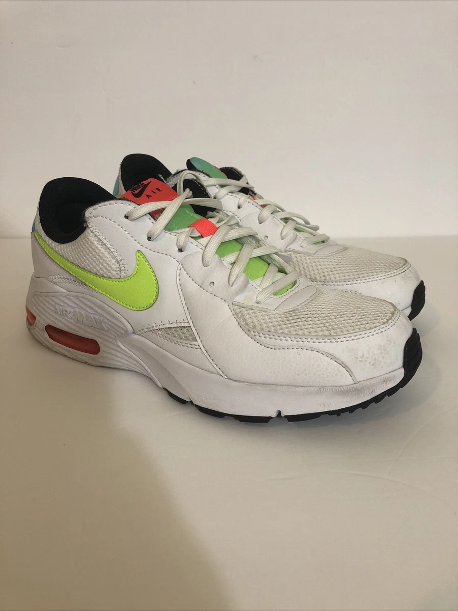 Nike Women s Air Max Excee Shoes White Volt Black Red CW 5606 100 Size 10