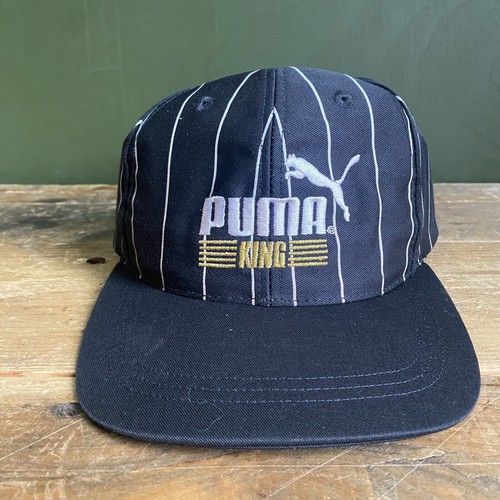 Vintage Puma King Striped Snapback Cap Hat - Black & Silver - Taiwan - Picture 5 of 10