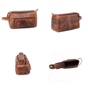 womens leather wash bag