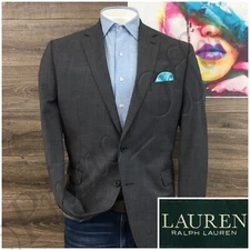 Ralph Lauren Mens Blazer Sport Coat Casual Button Jacket Size 44R Wool Suits