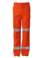 Orange FLAME RETARDANT Cargo Trouser with Hi Viz stripes Flamemaster