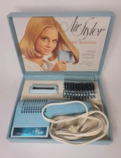 Vtg Hair Dryer Lady Schick Air Styler Original Box *Works Cybil Sheppard 1970 
