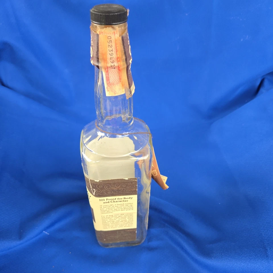 Vintage Old Ezra 15 Year Old Sippin' Bourbon Whiskey Empty Bottle w/ Box - Image 3 of 4
