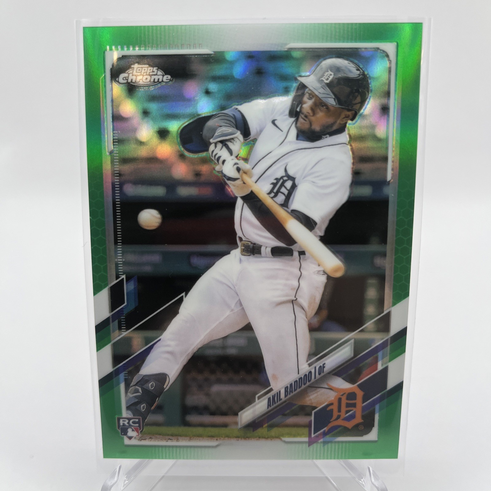 2021 Topps Chrome Update Series - Akil Baddoo #USC27 Green Refractor /75 (RC)