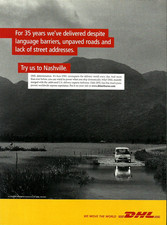 2004 DHL Worldwide Express Mail Delivery Truck vintage Print AD Advertisement