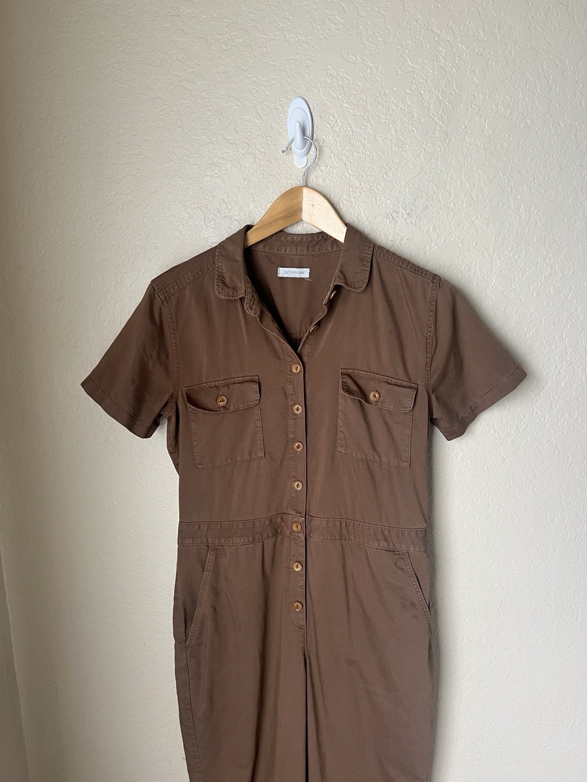 Outerknown Brown Button Pant Playsuit - image 3