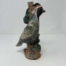 Vintage Garnier Decanter Valley Quail California Enghien France 1969 Porcelain