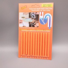 Easy Flow Drain Sticks Pack of 12 Cleaner To Prevent Blockage Sink Deodorizer UK