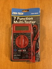 Cen-tech 7 Function Digital Multi-tester 98025 Multimeter With Leads New
