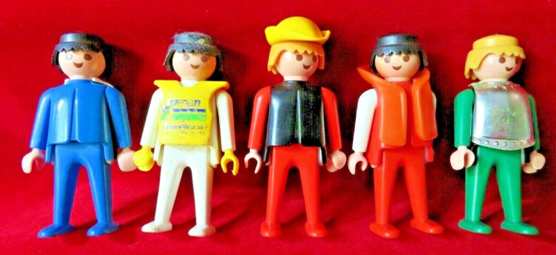 5 Vintage Playmobile Action Figures Assortment 5 Piece Lot