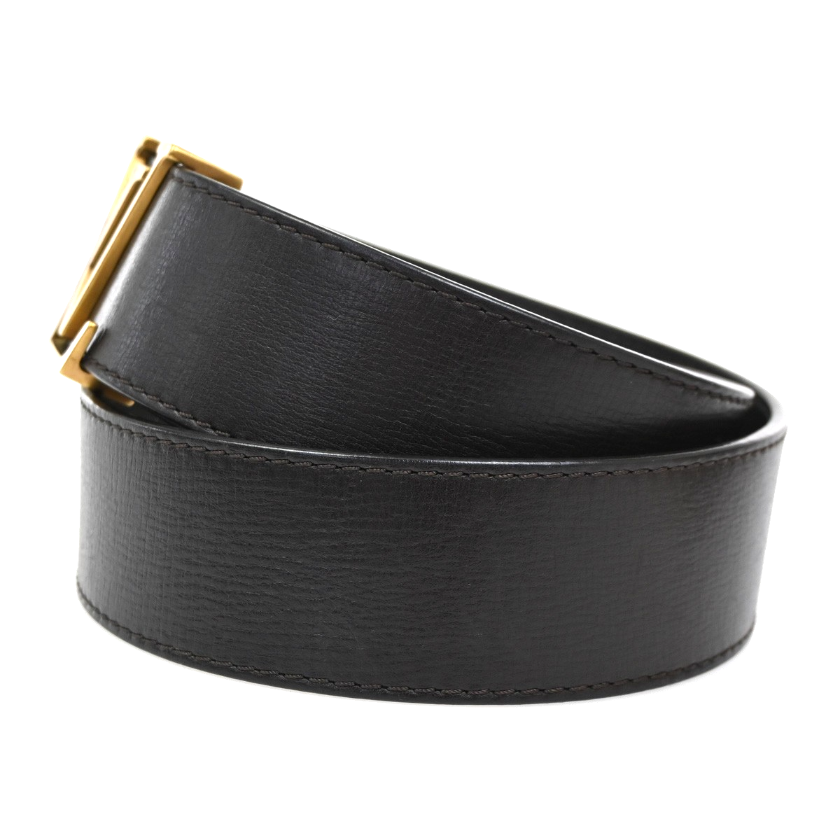 Louis Vuitton Belt Ceinture M6902 Leather Dark Brown LV for sale