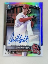 Quinn Mathews Bowman Chrome 2025 Refractor /499 Auto