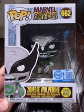 Funko Pop Marvel Zombie Wolverine Glow in the Dark Exclusive #662 Black & White