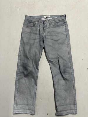 Naked & Famous Weird Guy Grey Reflective Denim Jeans Size 32x28