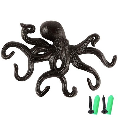 Octopus Hook Nautical Wall Hook Antique Key Holder Hook Cast Iron Hook For Coat