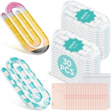 30 Set Sublimation Paper Clips Blanks Bulk, Jumbo Sublimation Acrylic Papercl...