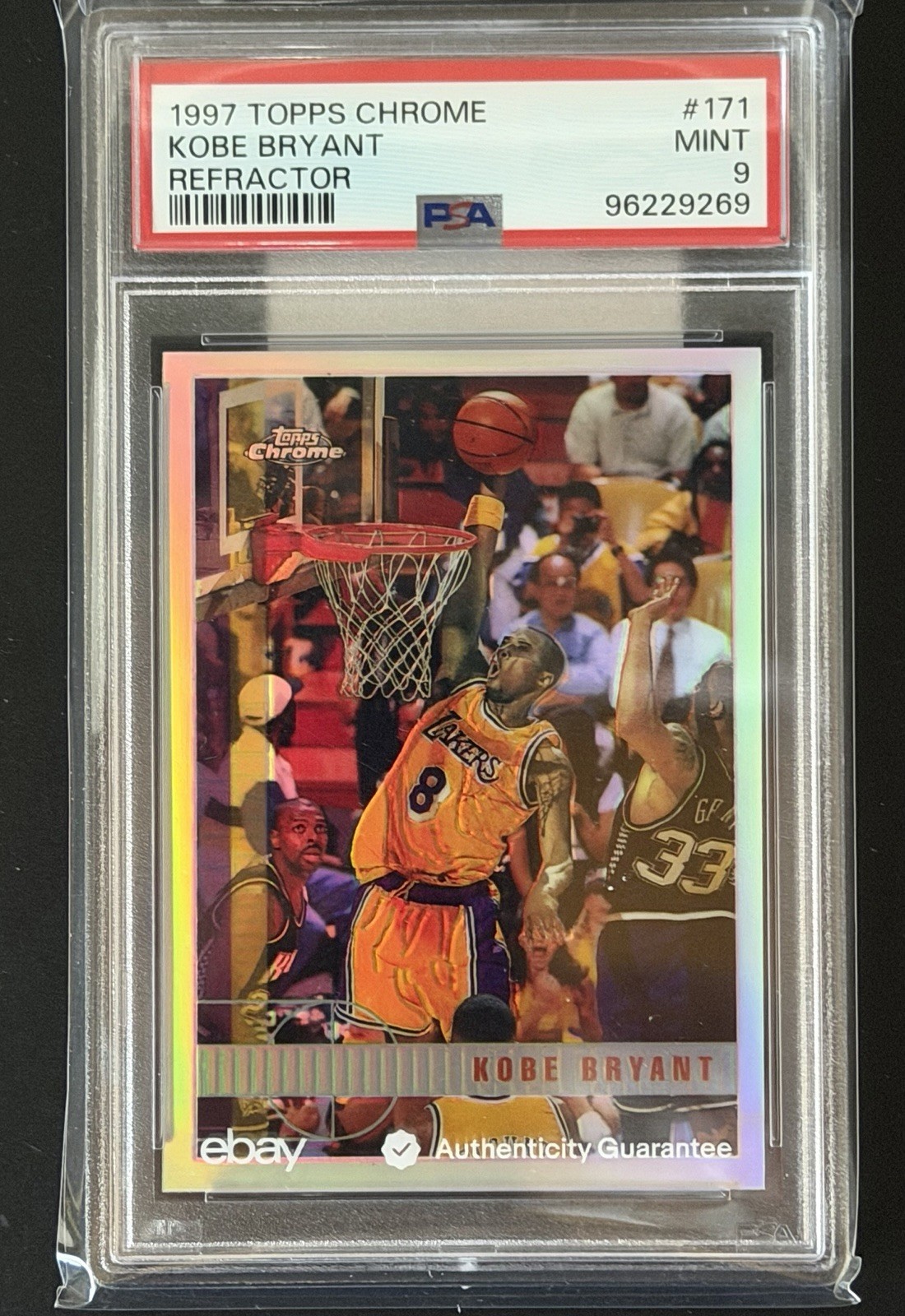 1997-98 Topps Chrome Refractor - Kobe Bryant #171 PSA 9