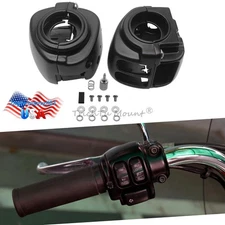 Motorbike Handlebar Control Switch Housing Kit Black for Harley Touring Models