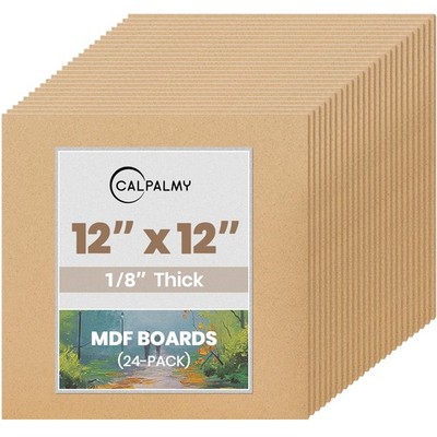 CALPALMY 24-Pack MDF Board 1/8 Inch Thick 12'' x 12 x 12 x 1/8'' (24 Pack)