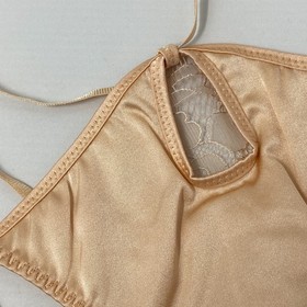 Agent Provocateur Robyn Peach Silk Thong AP4 Large NWT