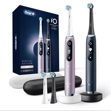 Oral-B iO Series 7 Rechargeable Electric Toothbrush, Rose Quartz/Black Onyx  