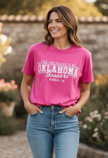 University of Oklahoma Sooners T Shirt XL Womens Pink OU Norman MV Sport Cotton