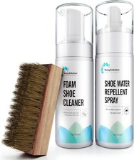 EZSolution Shoe Cleaner Kit, 2-in-1 Sneaker Foam Cleaning Solution  Stain...