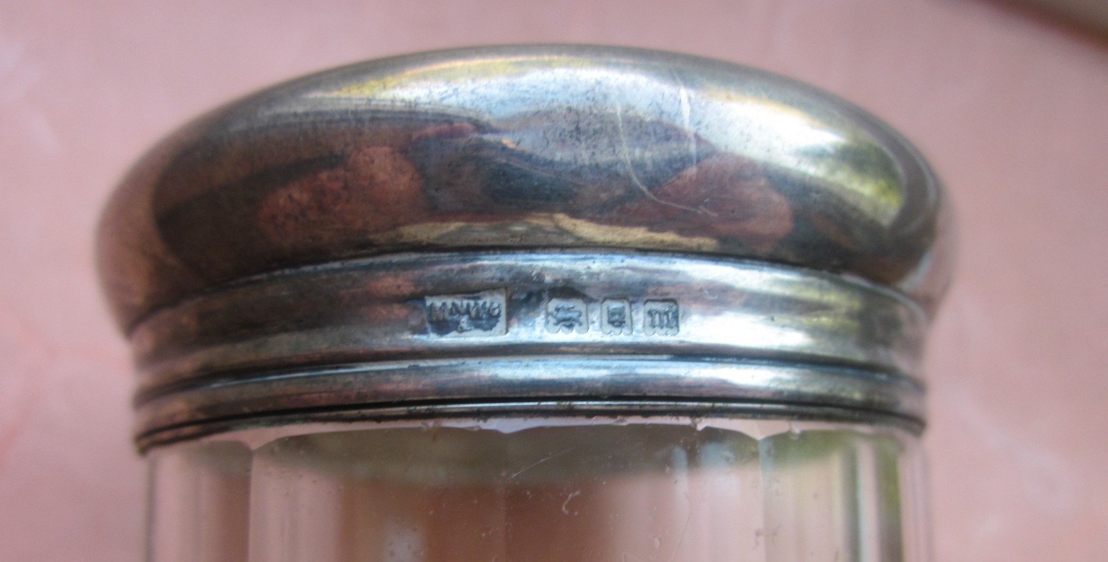 Mappin & Webb Vanity Travel Case Black Leather Silk Lining Sterling Lids jar Key