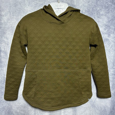 Eddie Bauer Quilted Hooded Sweatshirt Pullover Hoodie Jacket- Women's Small