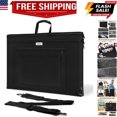 Art Portfolio Bag, 18x24 Light Weight Portfolio Folder Case with Adjustable S...