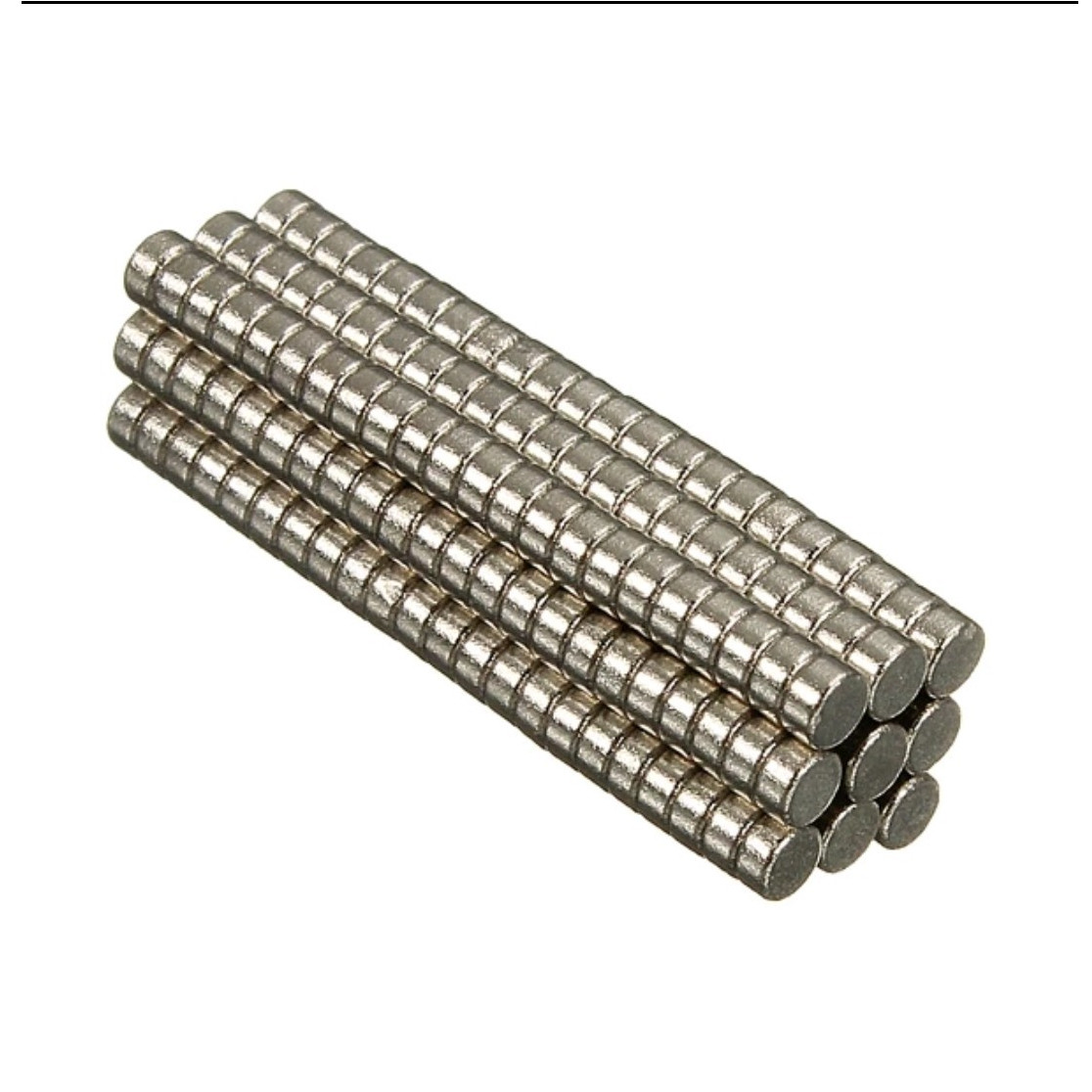 100 pcs 2mm x 1mm Tiny Neodymium Disc Magnets N52