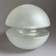 Paralume sfera art deco metà secolo 1920s vetro smerigliato satinato