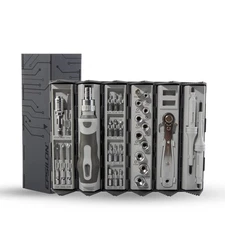 32-in-1 Ratcheting Wrench Set – H 1/4 Telescopic Handle, Hex Sockets (4mm–13m...