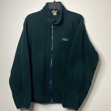 Vintage Woolrich Fleece Full Zip Made In USA Item OHQ30 Large L Green