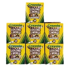 **BRAND NEW** Crayola - Colors Of The World Crayons 24 pack, Lot Of ( 7 )