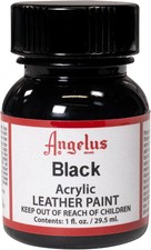 Angelus Acrylic Leather Paint For Shoes, Sneakers, 1 Fl Oz Pack of 1 , Black