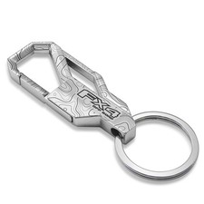 Ford F-150 FX4 Topographic Silver Carabiner Style Snap Hook Metal Key Chain