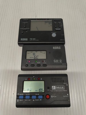 Lot 3 Combo Tuner Metronome Korg TM-60/Korg GA-2/Delta CTM-40 FREE SHIPPING