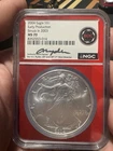 2004 Silver American Eagle MS-70 NGC Struck In 2003 W/ David Ryder Signature