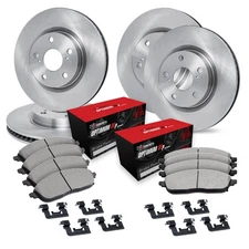 For Mercedes-Benz GLK250 13-15 R1 Concepts Front & Rear Brake Kit w Optimum Pads