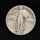 1930 S Standing Liberty Quarter 90% Silver Very Good VG
