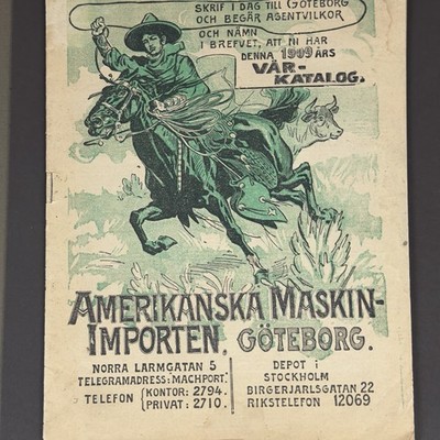 1909 Swedish Wild West Catalog | Smith Wesson Browning Bicycles Gramophone Ads