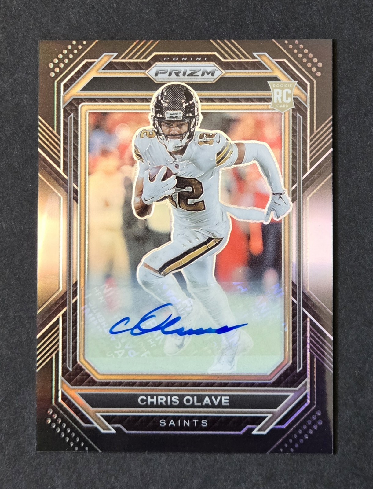 2022 Chronicles Chris Olave Prizm Black Silver Rookie Auto - Saints