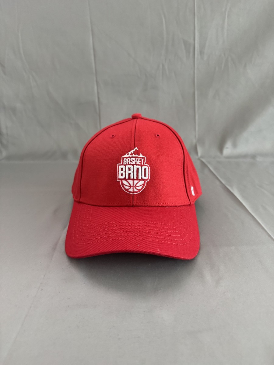 '47 Brand Basket Brno Red Snapback Hat Cap Basketball Logo