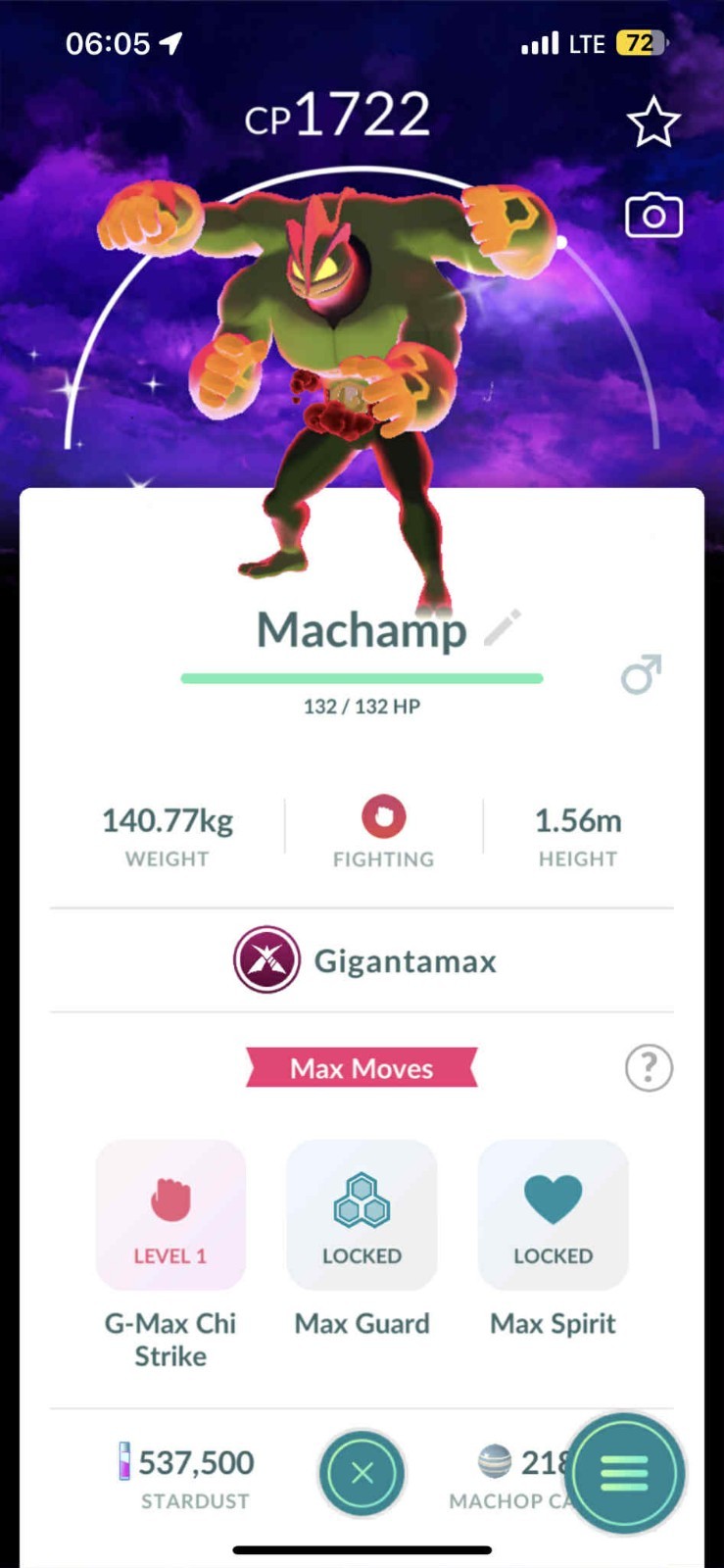 Shiny GIGANTAMAX Machamp Dark Skies Background - P T C or Trade