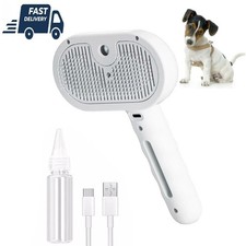 Shedding Hair Spray Hot Steam Easy Pet Grooming Brush Rechargeable For Cat Dog