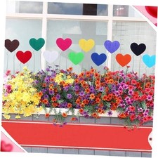 12 Pcs Valentine's Day Heart Stakes Rustic Heart Decorative Garden Yard Stakes