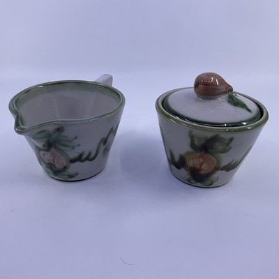 Louisville / John B. Taylor Pottery Harvest Pear Sugar and Creamer Set