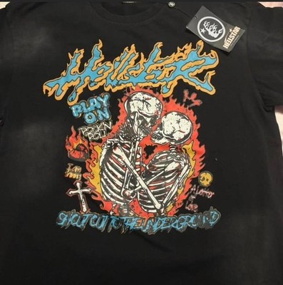 Hellstar Skeleton Rock Graphic T-Shirt Black Mens XL NWT
