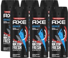 6x Axe Adrenalin 48 Hour Deodorant Body Spray, 150ml/5.07 oz for Men